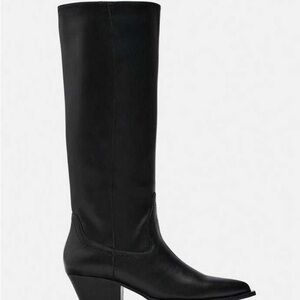 Zara Black Heeled Boots